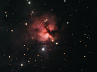 NGC 1579  The Northern Trifid Nebula. Taken at home on 02/09/13, 02/10/13, and 02/12/13.  PlaneWave CDK 12.5"" scope, ST-10XME camera. 300 seconds/frame, total time 9 hours (LRGB = 255:80:80:125 minutes).