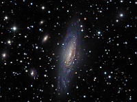 NGC 7331  Spiral galaxy in Pegasus, the Milky Way's Twin. Taken at home on 09/14/12, 09/18/12, 09/20/12, 09/22/12, and 09/23/12 .  PlaneWave CDK 12.5" scope, ST-10XME camera. 300 seconds/frame, total time 20 hours 55 minutes (LRGB = 850:140:135:130 minutes).