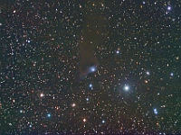VdB 152  Van Den Bergh 152, a Bok globule (dust column) and reflection nebula in Cepheus. Taken at home on 10/26/08.  Meade RCX400 10" and ST-10XME camera. 120 seconds/image, total time 240 minutes (LRGB=120:40:40:40).